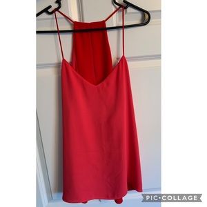 Express pink/red reversible spaghetti strap racer top size M